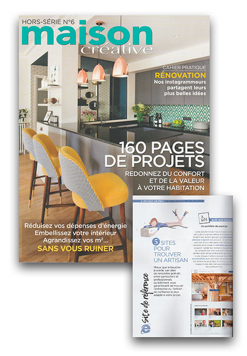 Parution Arch & Home dans le magazine Maison Creative en octobre 2018