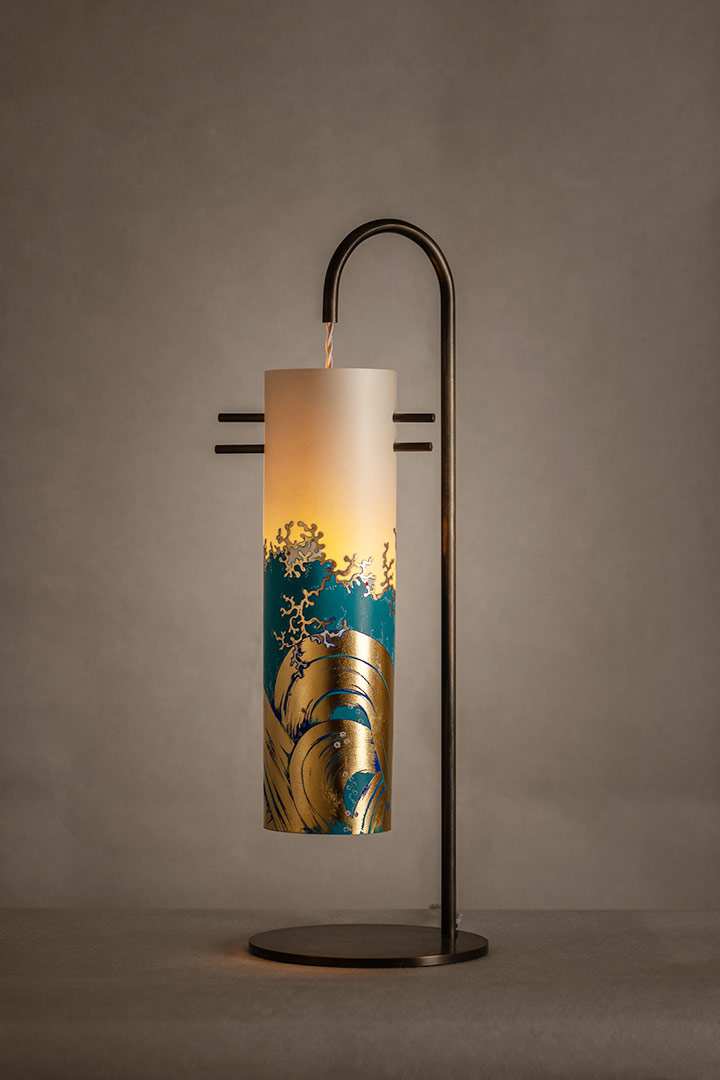 Sophie Théodose-Enluminure-Lampes à poser décorée en enluminure-Entrée - Couloir - Dégagement - photo 1