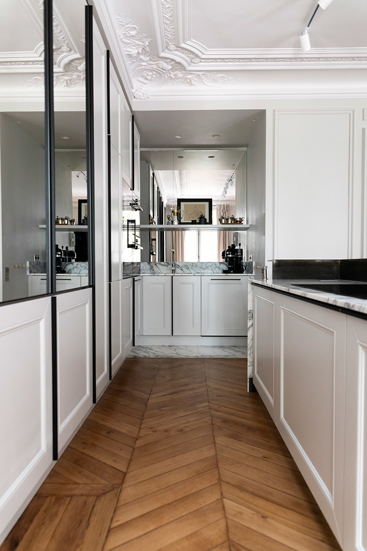 Dom Palatchi-Architecte d'intérieur - Décorateur-Renovation d'un appartement à Paris 7-Cuisine - photo 3