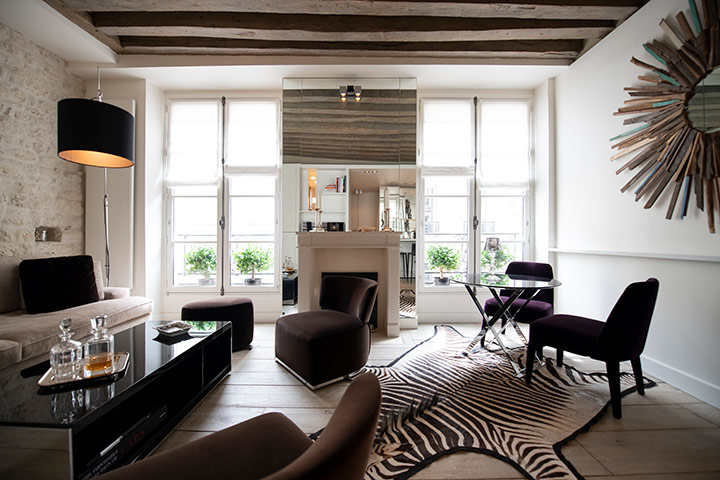 Dom Palatchi-Architecte d'intérieur - Décorateur-Renovation d'un appartement ancien à Paris 6-Salon & Séjour - photo 2