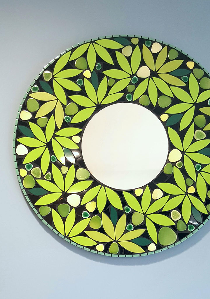 Anis & Céladon-Mosaïque-Miroir en mosaique sur mesure-0 - photo 3