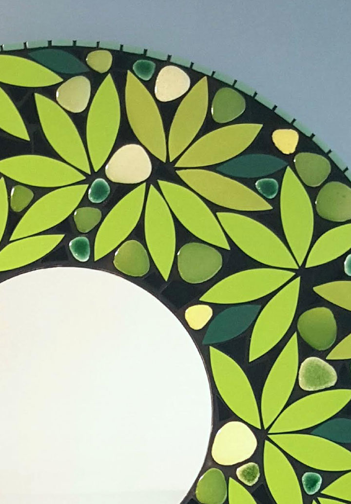 Anis & Céladon-Mosaïque-Miroir en mosaique sur mesure-0 - photo 4