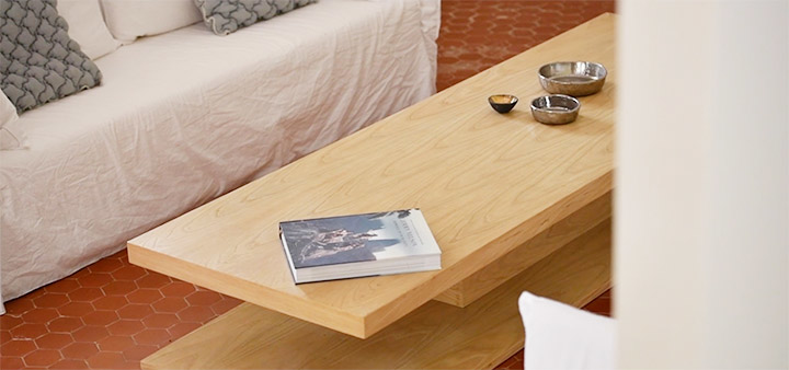 Gigi Design-Fabriquant - Agenceur - Menuisier - Ebeniste-Table basse sur mesure en bois massif, design Gigi-Salle de réunion - photo 2