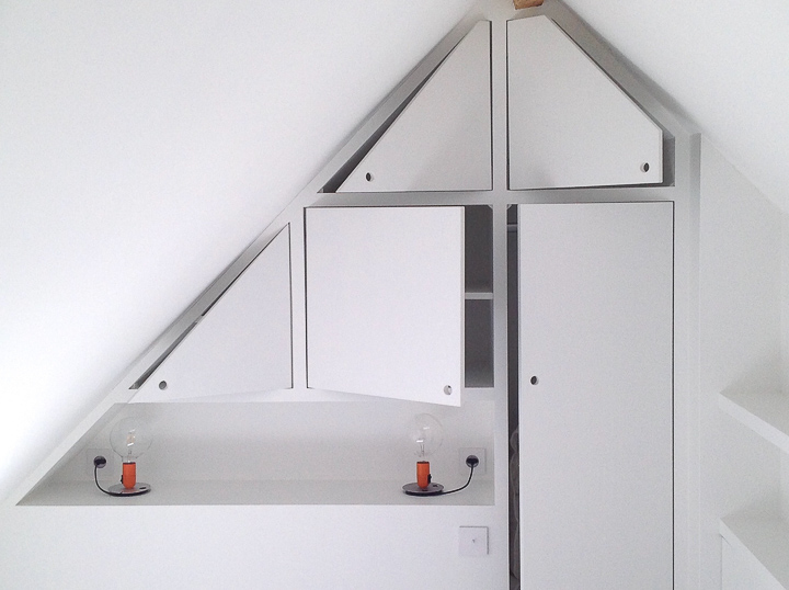 Caroline Champenois-Architecte d'intérieur - Décorateur-Rénovation d'un appartement avec mezzanine-Chambre - photo 4