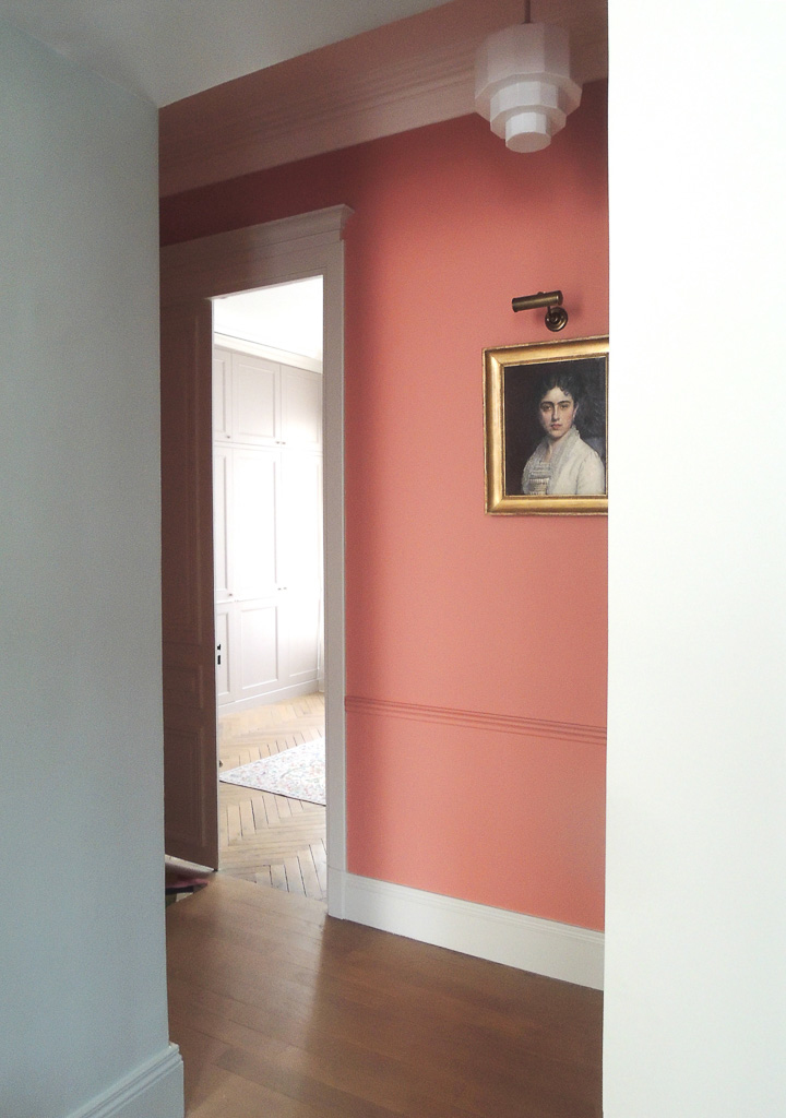 Caroline Champenois-Architecte d'intérieur - Décorateur-Renovation d'un appartement à Paris 4-Entrée - Couloir - Dégagement - photo 1