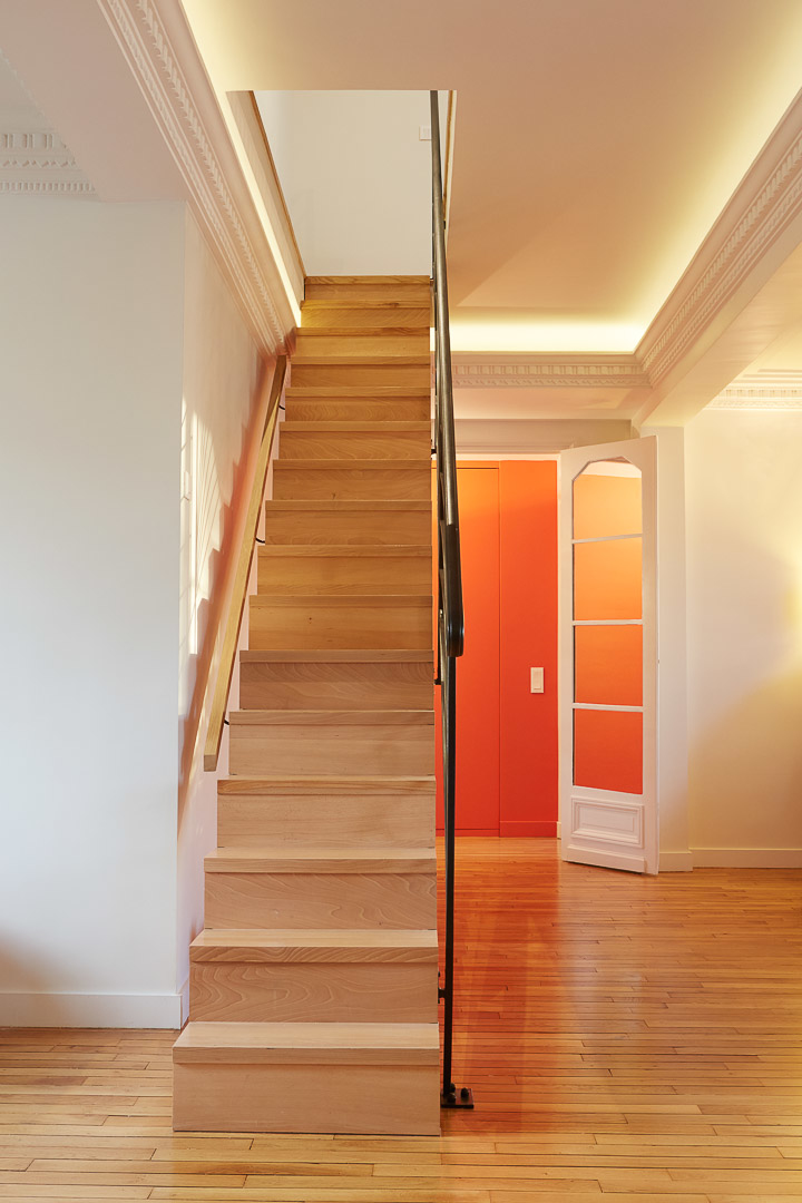 Passage Architecture-Architecte-Rénovation d'un appartement à Paris 7-Escalier - Ascenseur - photo 1