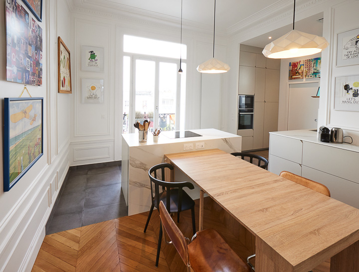 Passage Architecture-Architecte-Renovation appartement à Paris par l'architecte DPLG-Cuisine - photo 4