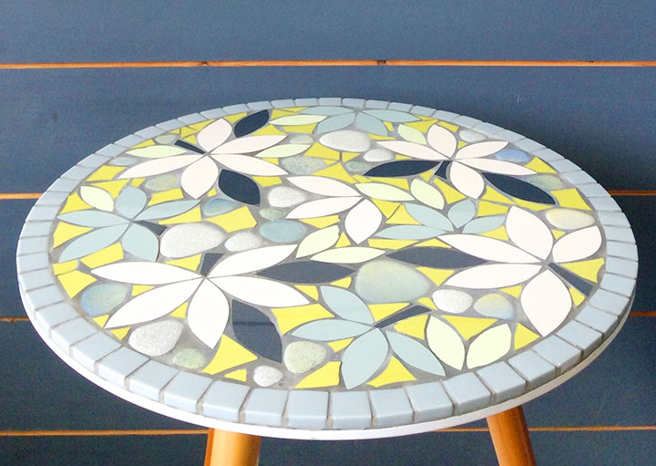 Anis & Céladon-Mosaïque-Table en mosaique artisanale-0 - photo 1