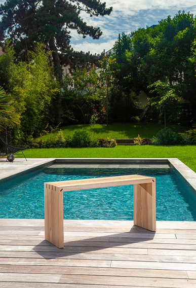Villebois Créations-Designer - Concepteur d'Objet-Banc bois massif design contemporain