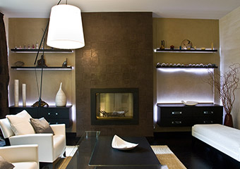 Salon design avec un insert - Arch & Home