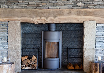 poele cheminee - poele dans cheminée - Arch & Home
