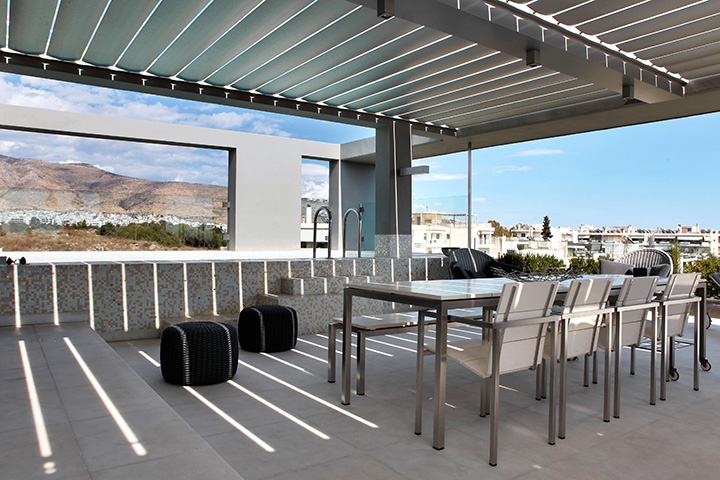 cuisine extérieure avec pergola - Arch and Home