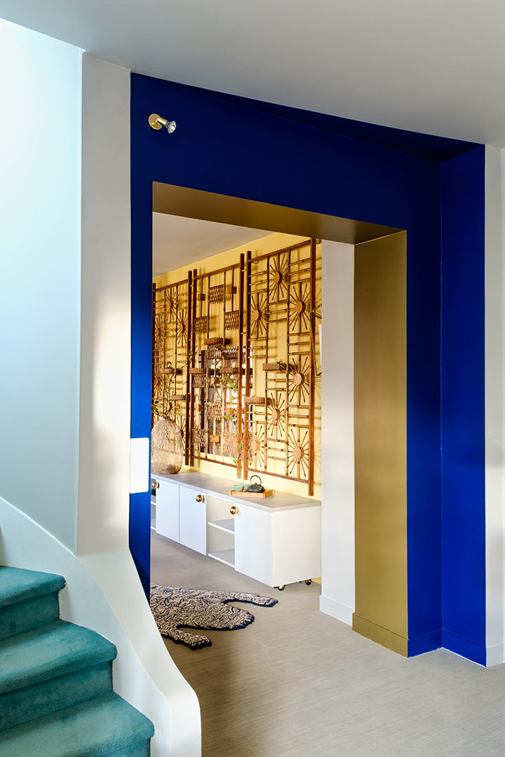 embrasure de porte peinte en doré - Arch & Home