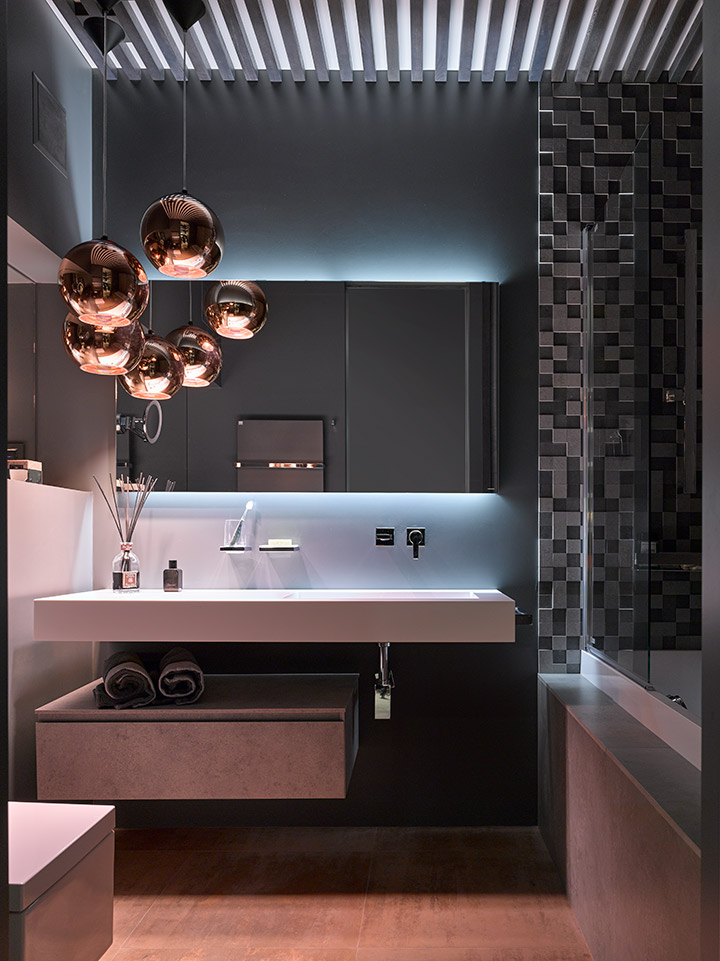 Meuble de salle de bain haut de gamme - projet Marina Kutuzova et Delightful