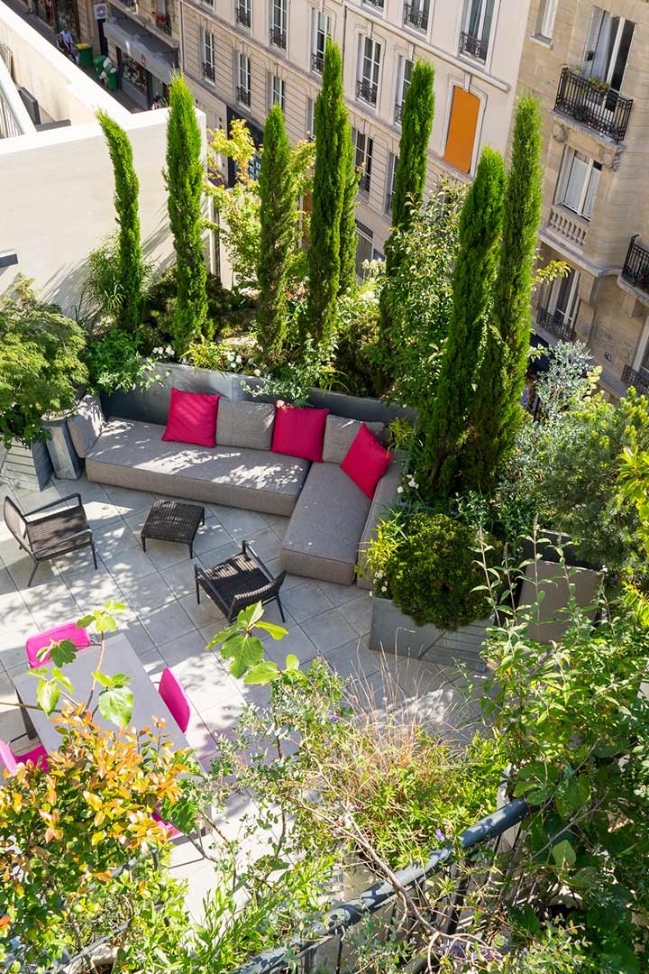 Opus Paysage-Paysagiste-Jardins suspendus pour un triplex parisien-Terrasse - photo 1