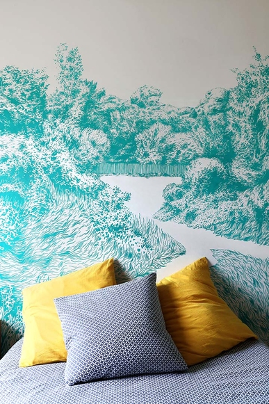 by R-Artiste peintre - Dessinateur-Escape, décoration murale design pour une chambre