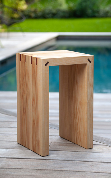 Villebois Créations-Designer - Concepteur d'Objet-Tabouret bois massif design contemporain