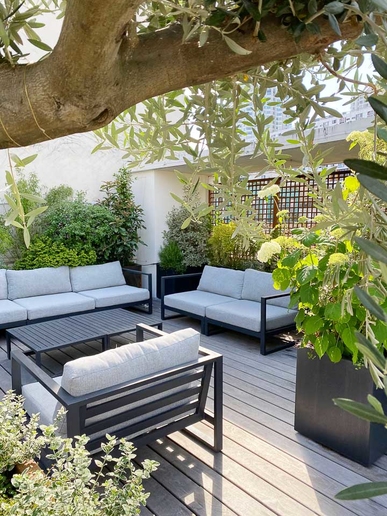 Jardins Intemporels-Paysagiste-Un jardin terrasse à Paris